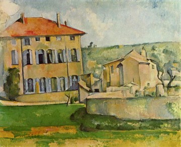 Paul Cezanne Painting - House and Farm at Jas de Bouffan Paul Cezanne